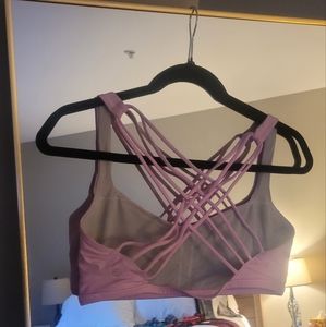 Lululemon size 12 pink sports bra